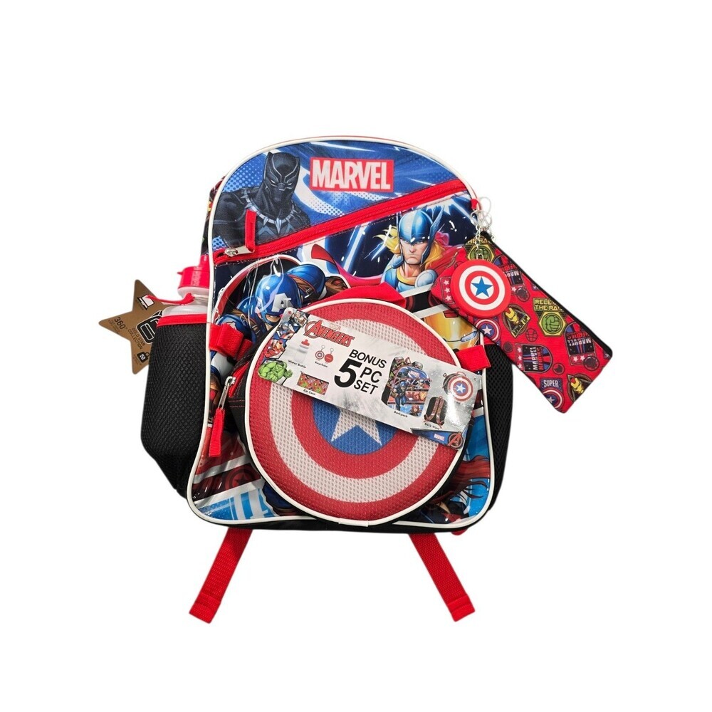 Marvel Avengers 16-inch Backpack Set with Lunch Bag NWT